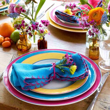 Kit Kemp Calypso Turquiose Dinner Plate